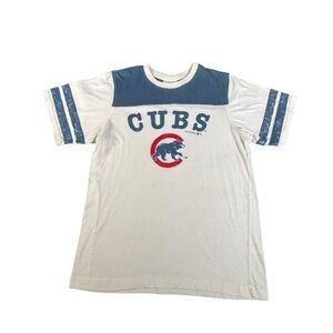 Chicago Cubs Women’s XL T-Shirt Team Athletics MLB Logo White Blue Vintage Style